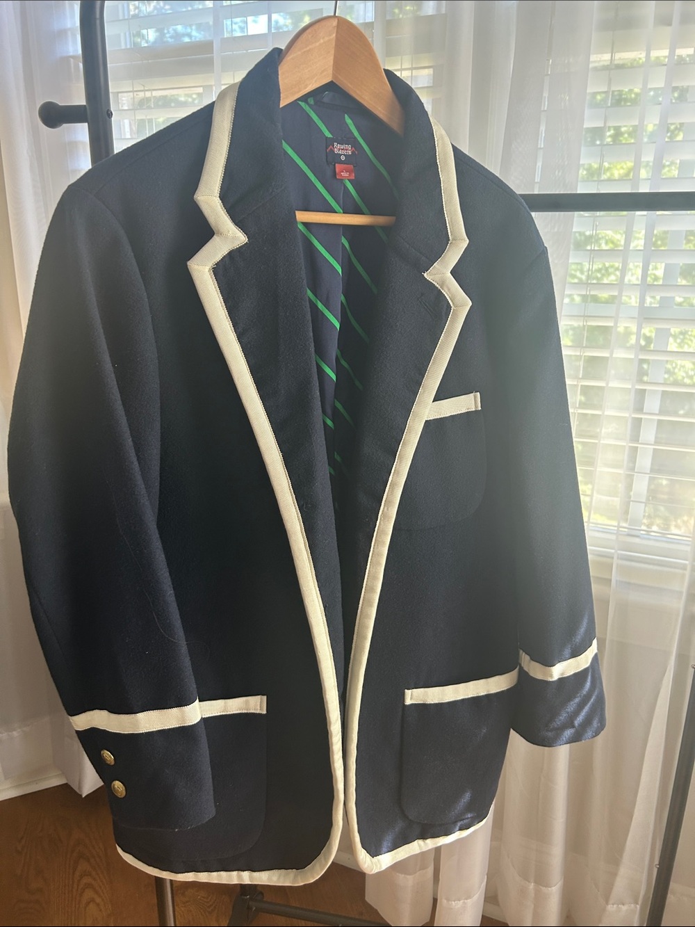 Rowing Blazers Navy Blazer with Cream Piping